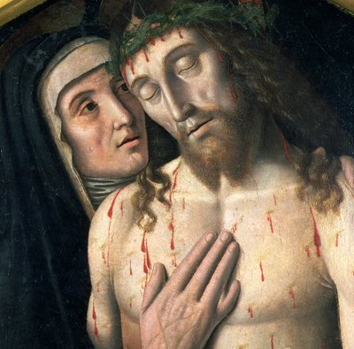 Lamentation du Christ Mort (détail) - Giovanni Santi or Sanzio